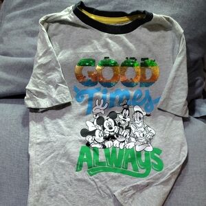 Disney Kids Gray T-Shirt with Colorful Characters